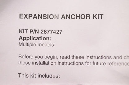 New OEM Polaris Expansion Anchor Kit NOS