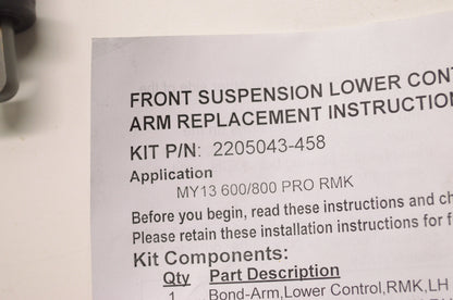 Front Suspension Lower Control Arm Replacement NOS