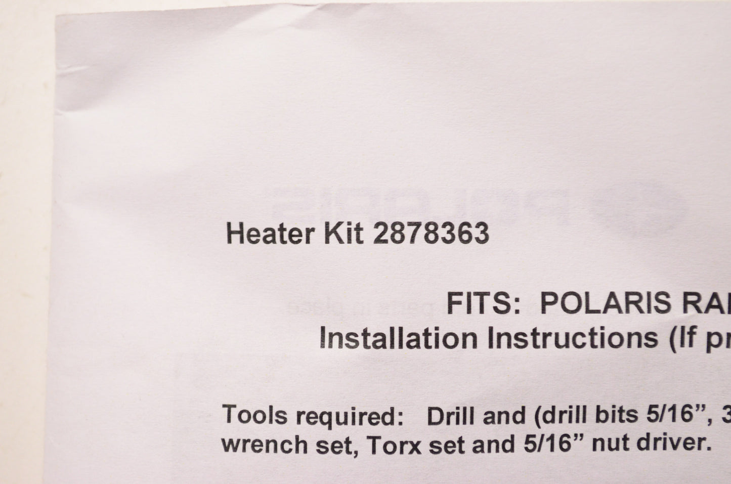 Heater Adapter Kit NOS