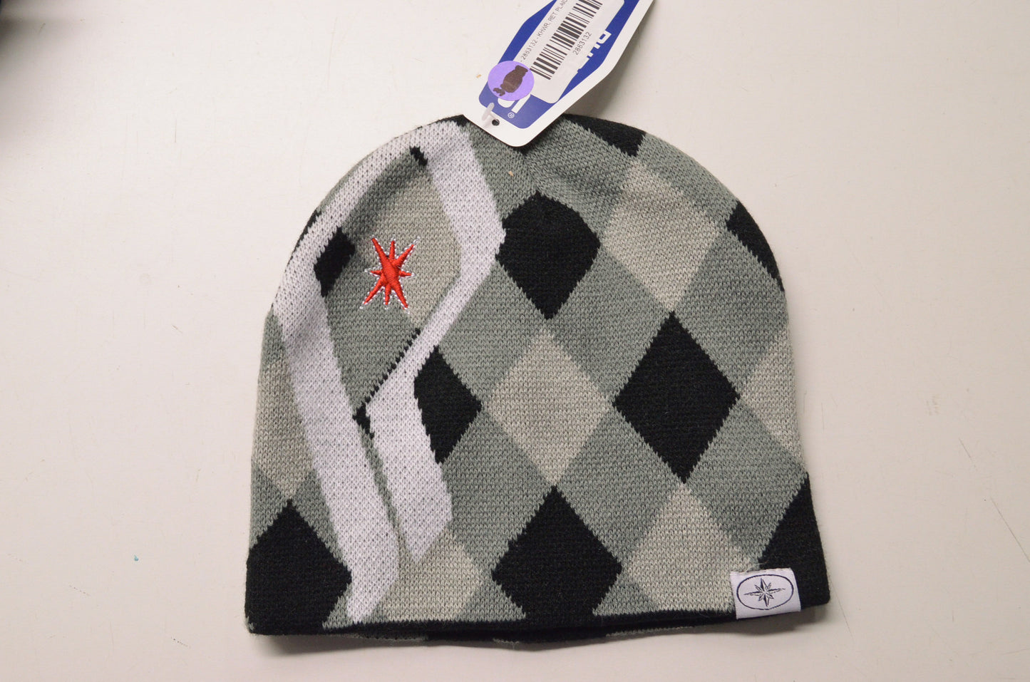 New OEM Polaris Black Retro Plaid Beanie NOS