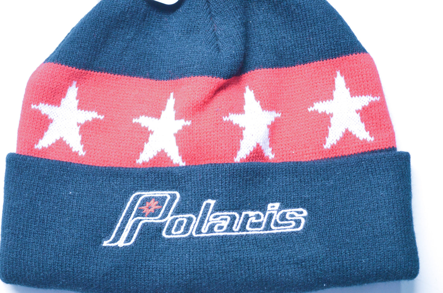 New OEM Polaris Black & Red Vintage Pom Beanie NOS