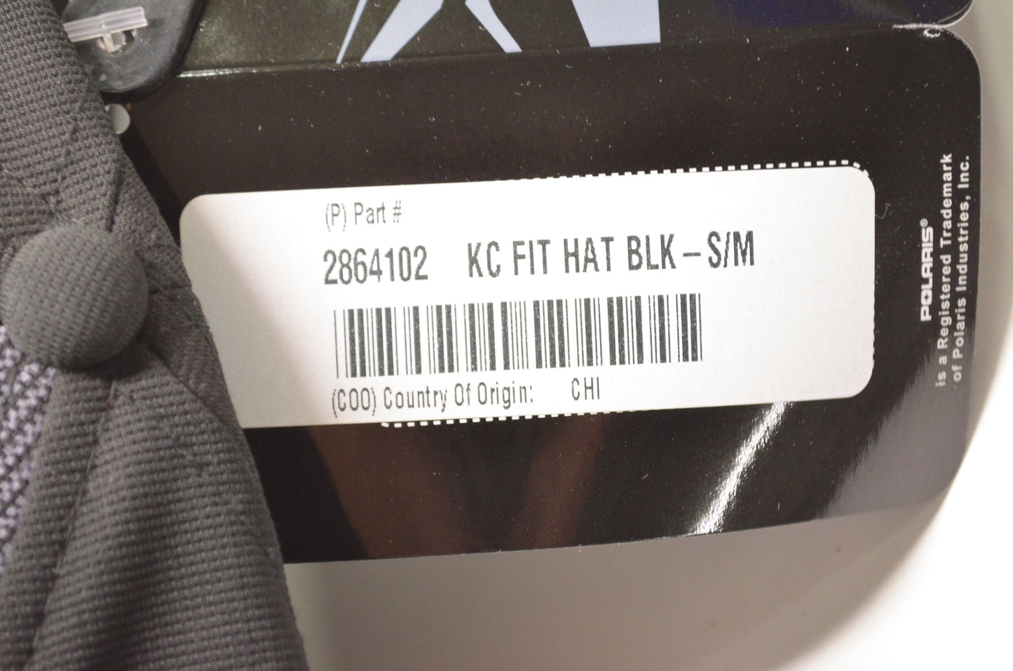 New OEM Polaris Small/Medium Black KC Fit Hat NOS