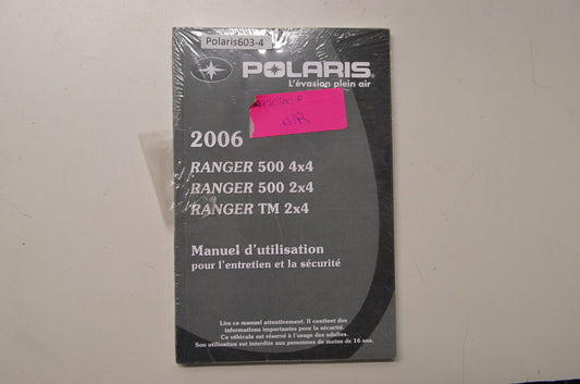 OEM Polaris 9920210-F Owner's Manual French 06 Ranger 500 2X2/4X4-FR. NOS