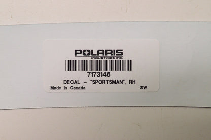 OEM Polaris 7173146 Right Hand Decal "Sportsman" NOS