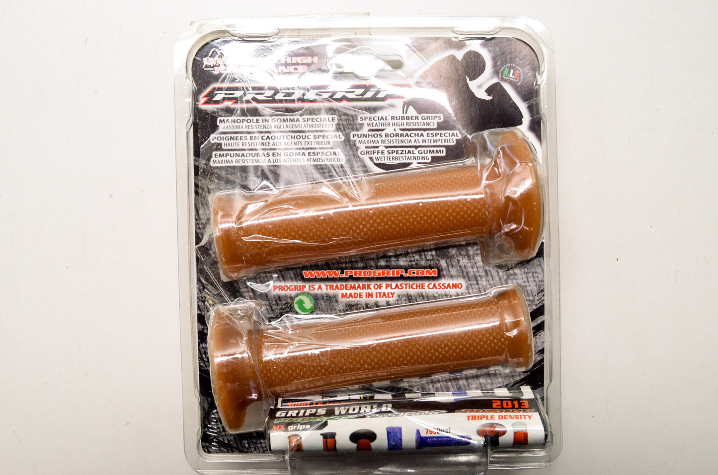 New Pro Grip Race Grips Light Brown NOS