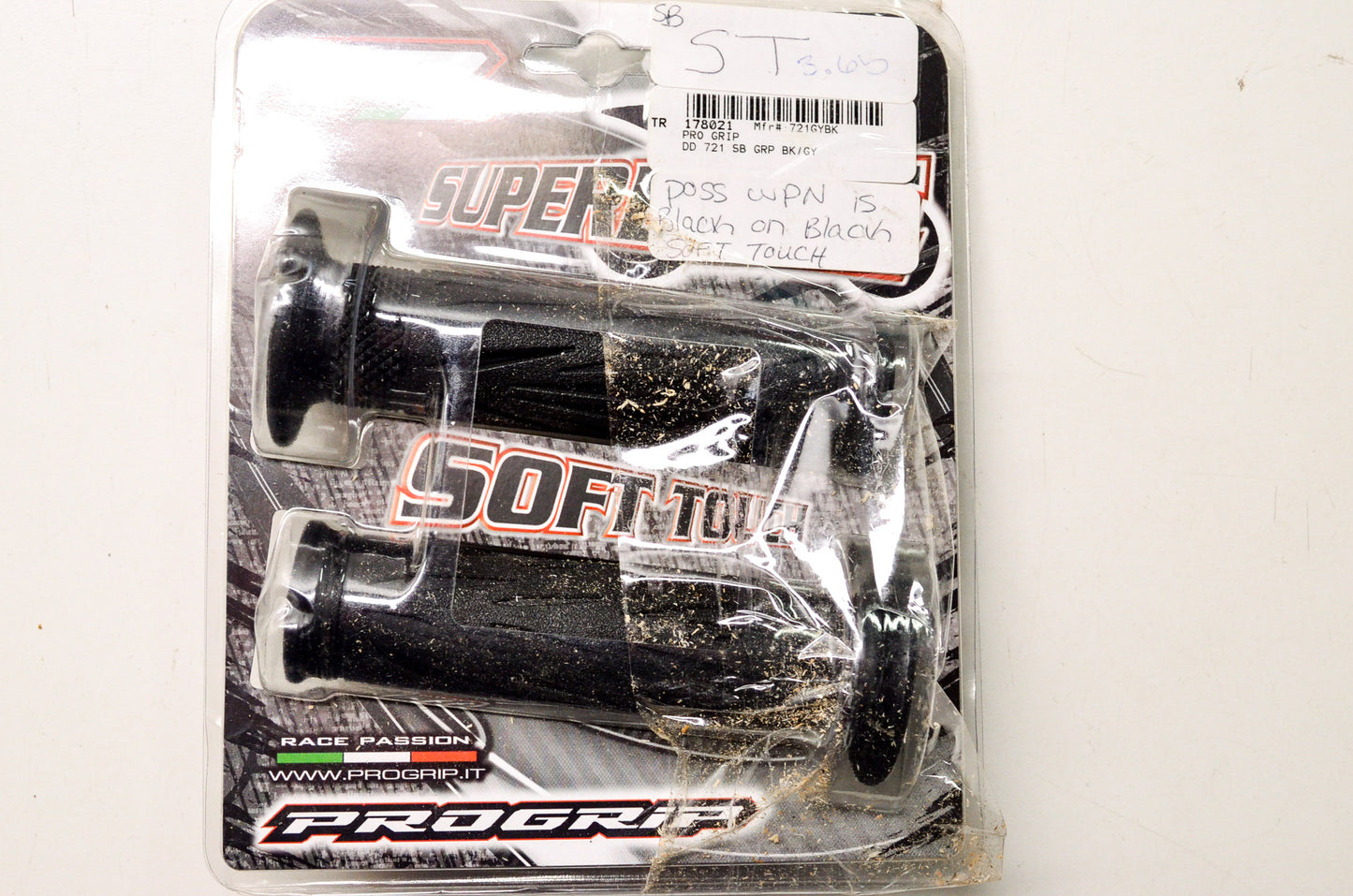 Pro Grip 178021, 721GYBK Soft Touch Racing Grips NOS