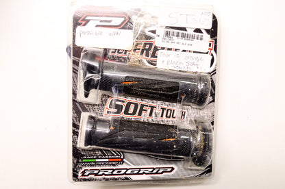 New Pro Grip Soft Touch Racing Grips Orange Black NOS