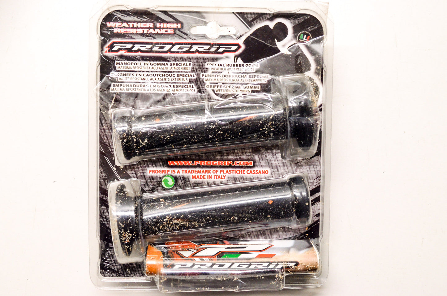 New Pro Grip Soft Touch Racing Grips Orange Black NOS