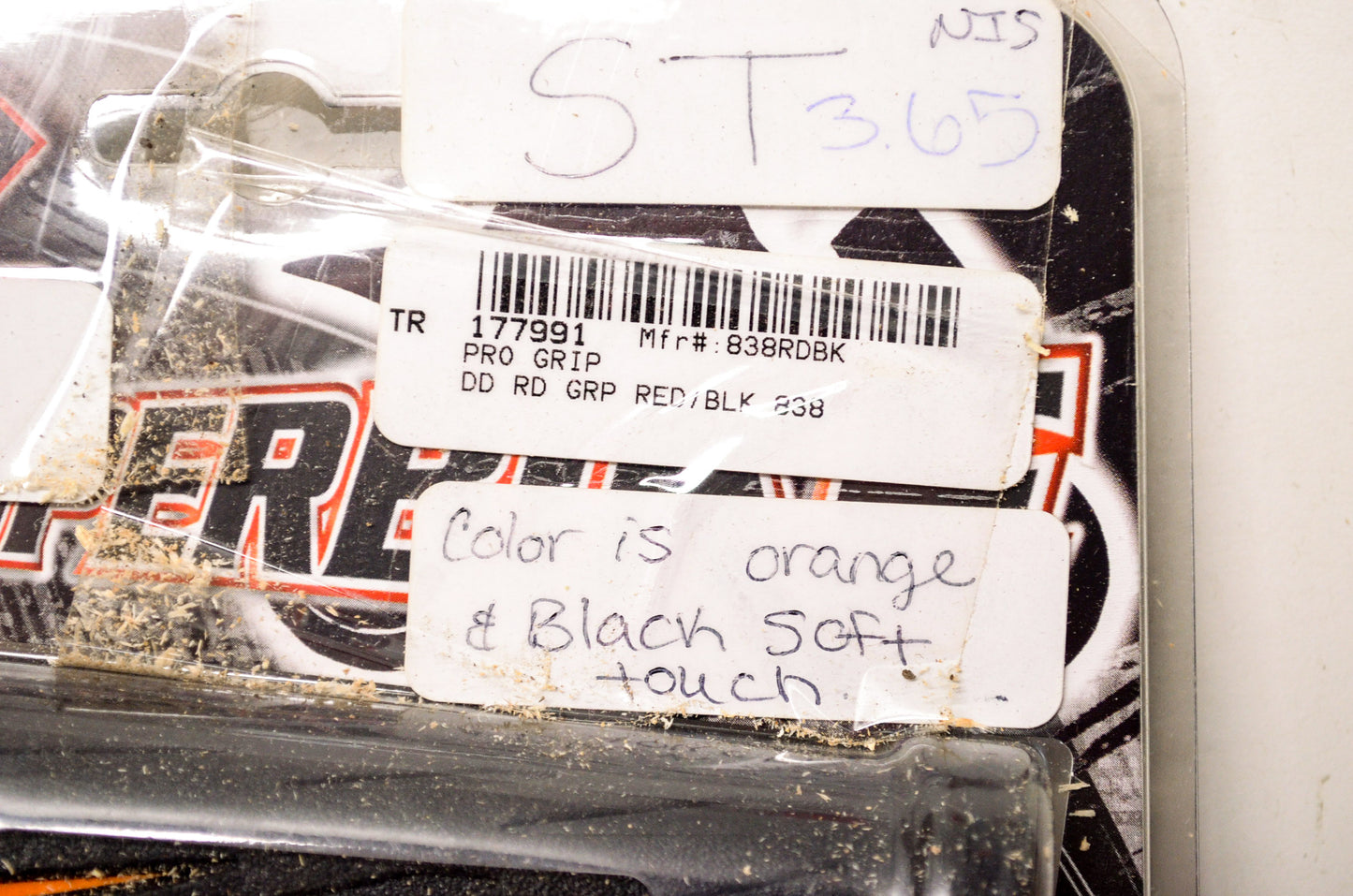 New Pro Grip Soft Touch Racing Grips Orange Black NOS