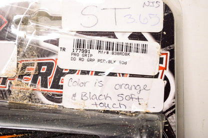 New Pro Grip Soft Touch Racing Grips Orange Black NOS