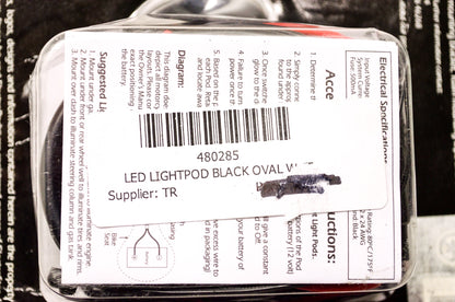 Street FX 480285, 1042522 Black LED Light Pod NOS
