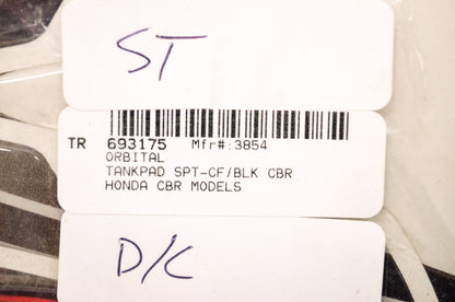 Black And Transparent Fuel Tank PadHonda CBR Models NOS