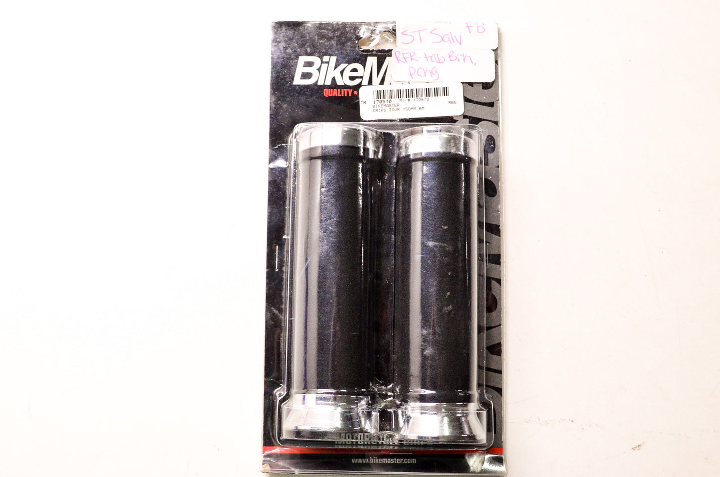 New Bike Master Black Touring Grips 150mm NOS