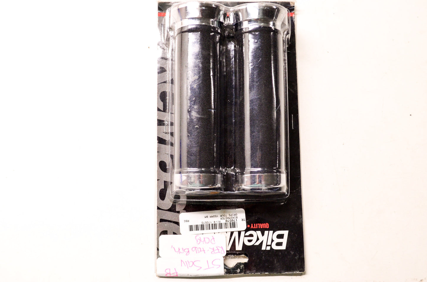 New Bike Master Black Touring Grips 150mm NOS