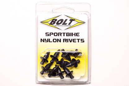 Black Nylon M6 Push Rivets Qty 10 NOS