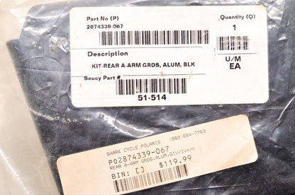 OEM Polaris 2874339-067 Rear A-Arm Guards NOS