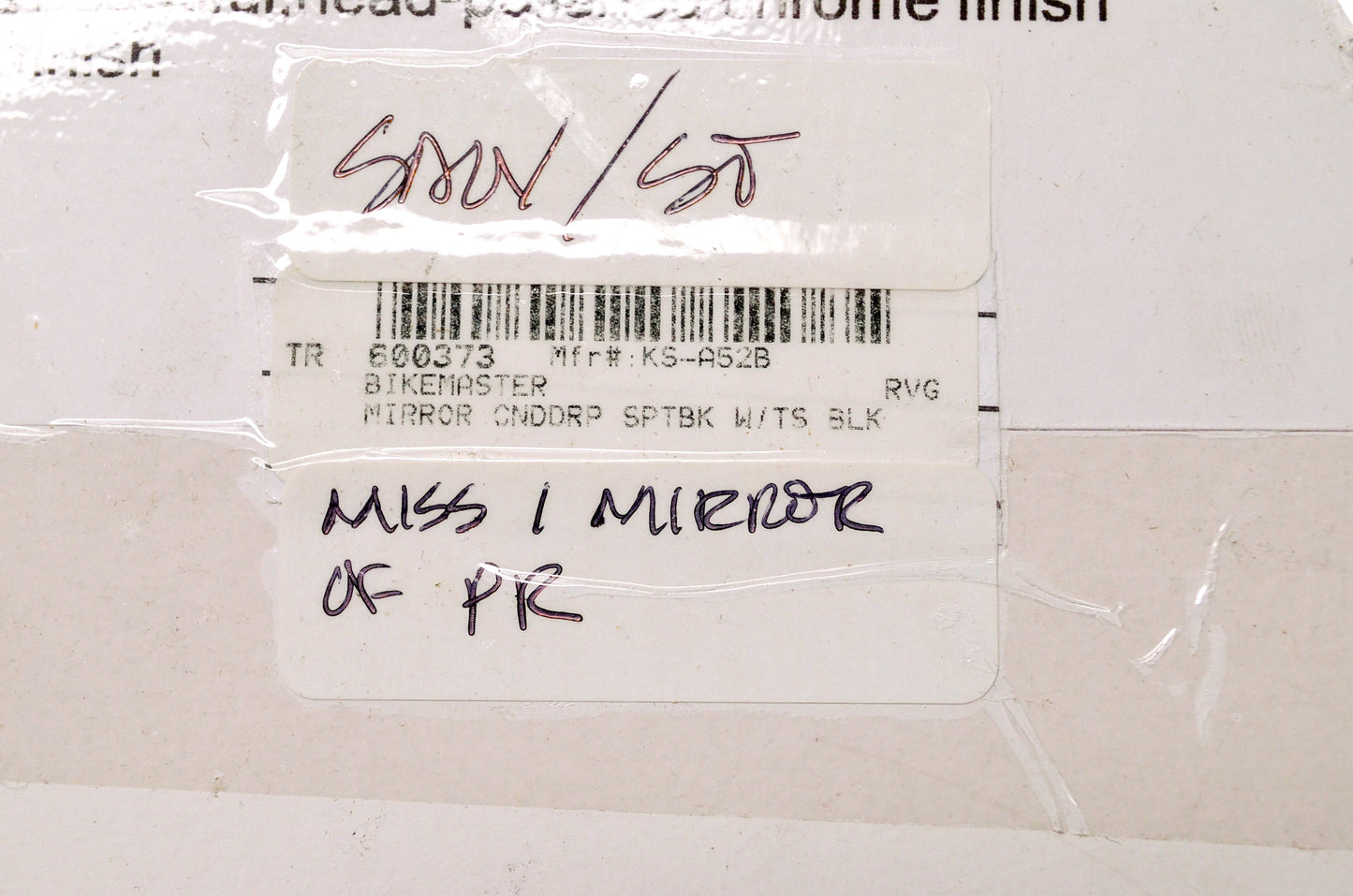Black Candy Drop Mirror Kit NOS