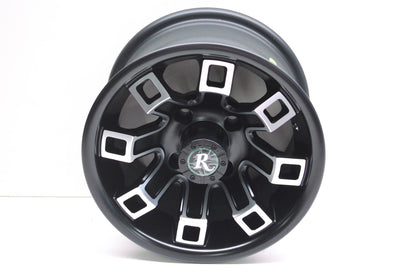 Remington Hollow Point Machined Black 12x7 Golf Cart Wheel Rim 4/4 4/101.6