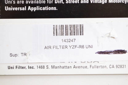 New UNI Air Filters YZF-R6 Air Filter NOS