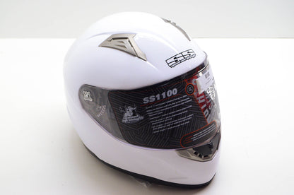 New Speed and Strength Solid White XL SS1100 Helmet NOS