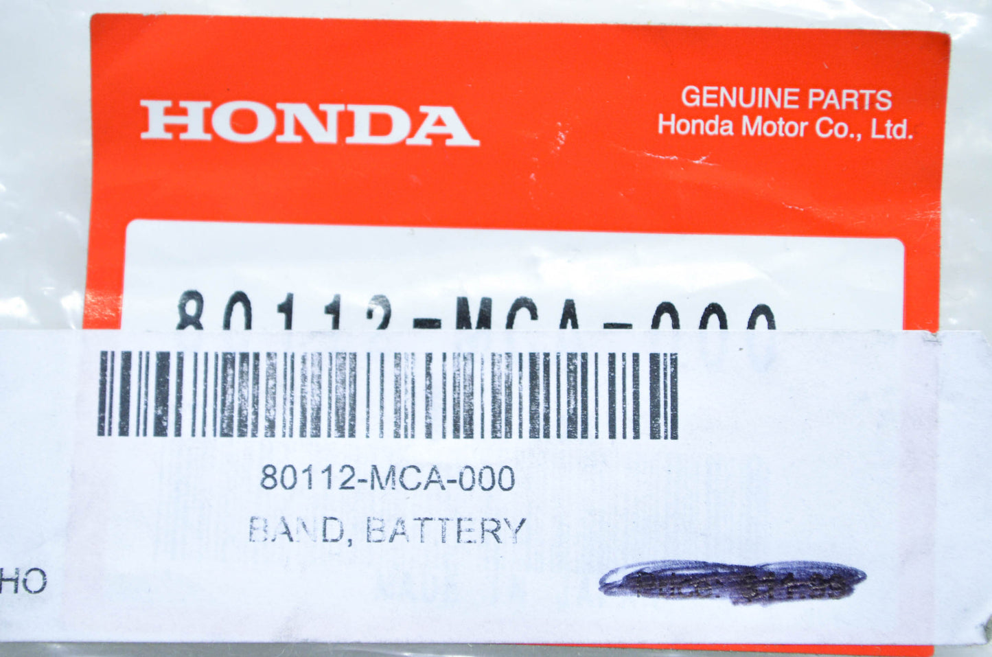 New OEM Honda 80112-MCA-000 Battery Band NOS