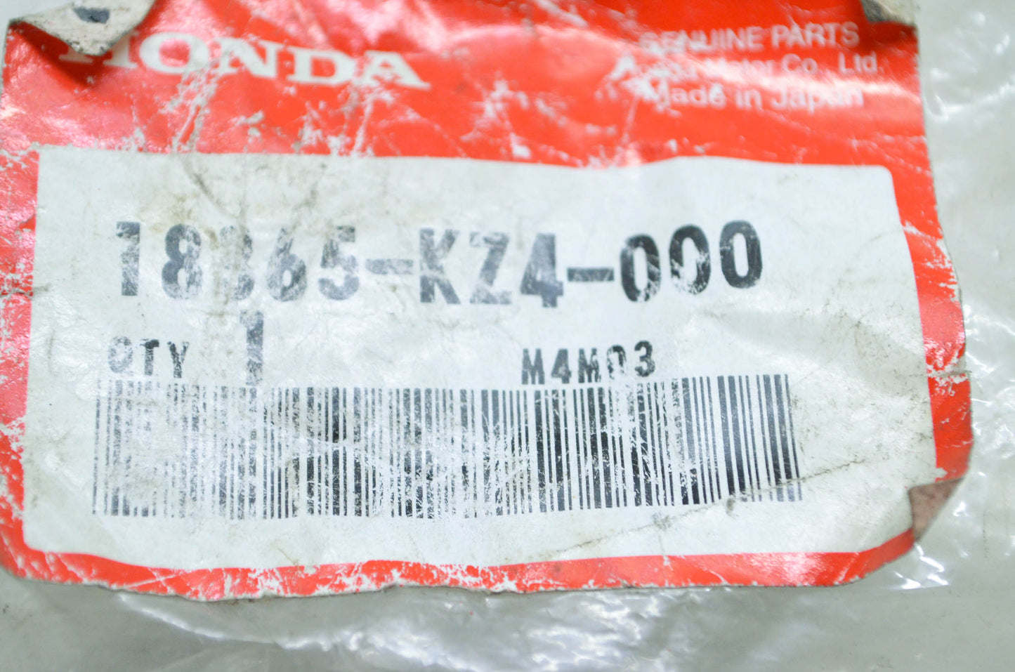 OEM Honda 18365-KZ4-000 Rubber NOS