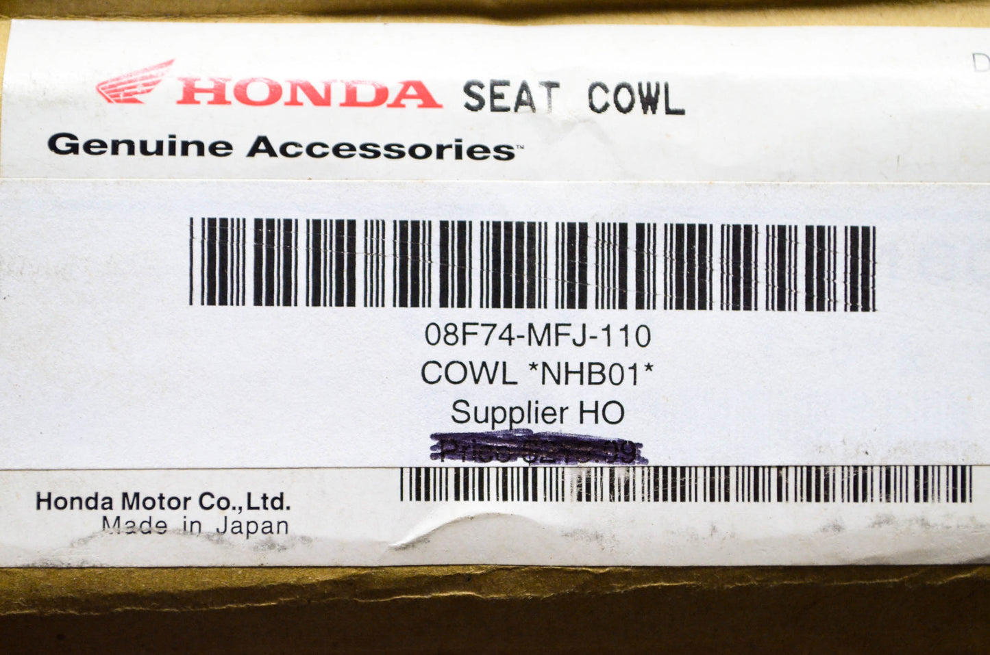 OEM Honda 08F74-MFJ-110 Cowl NHB01 NOS