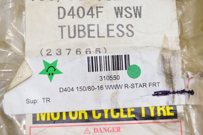 New Dunlop D404 Front 150/80-16 White Wall Tire NOS