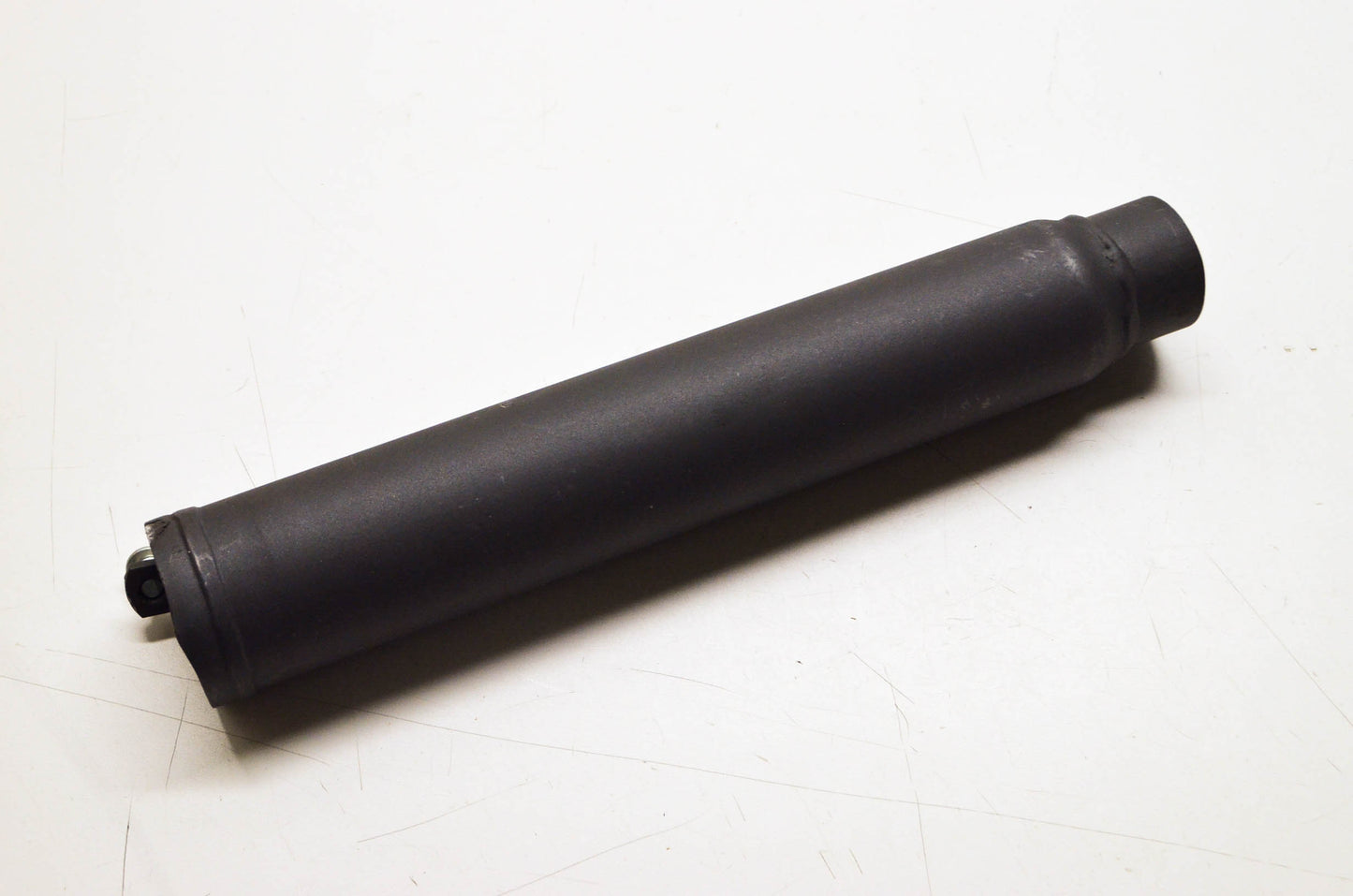 New Hard Krome 2 1/4' Straight Thru Baffle NOS