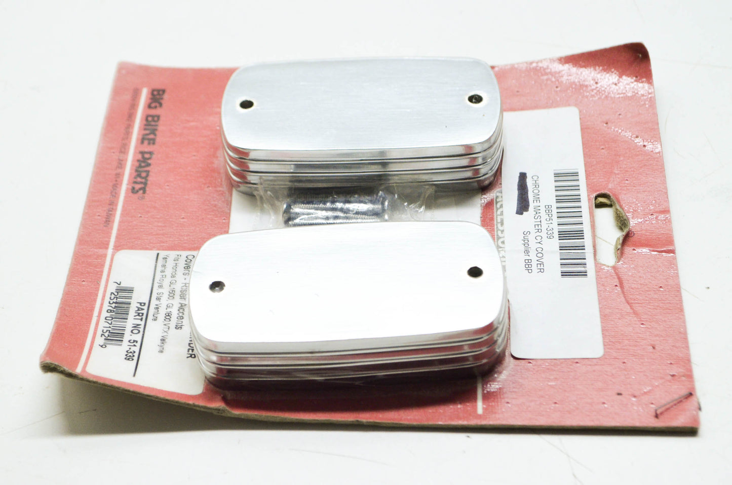 Big Bike Parts 51-339 Chrome Master Cylinder Cover NOS