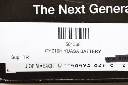 New Yuasa GYZ16H Battery NOS