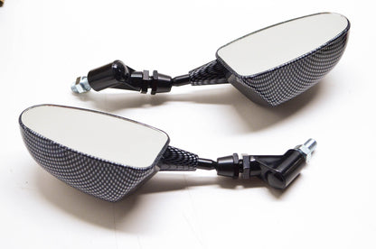 Bike Master 600210 Carbon Fiber Oval Mirror NOS