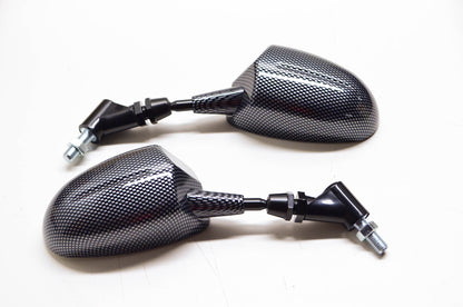 Bike Master 600210 Carbon Fiber Oval Mirror NOS
