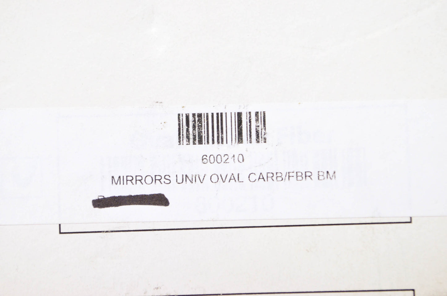 Bike Master 600210 Carbon Fiber Oval Mirror NOS