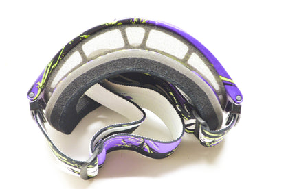 New Arnette Youth Purple/Black/Green Series 3 MX Goggle NOS