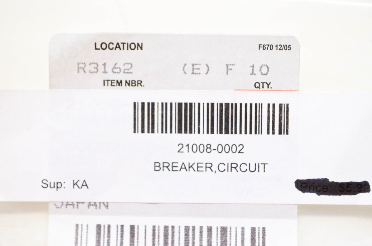 OEM Kawasaki 21008-0002 Circuit Breaker NOS