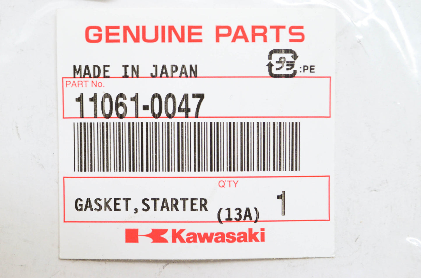 OEM Kawasaki 11061-0047 Starter Cover Gasket NOS