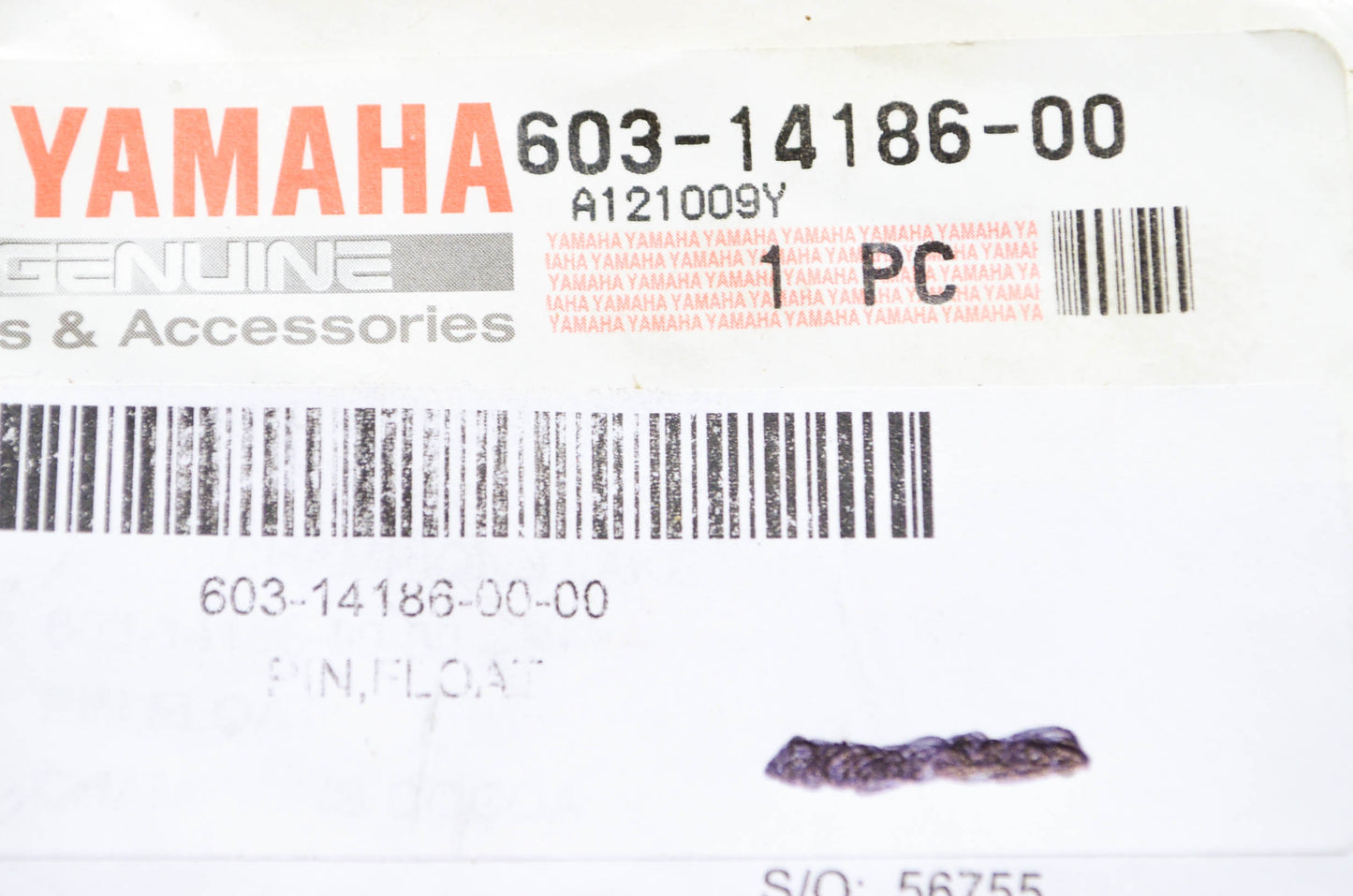 OEM Yamaha 603-14186-00-00 Float Pin NOS