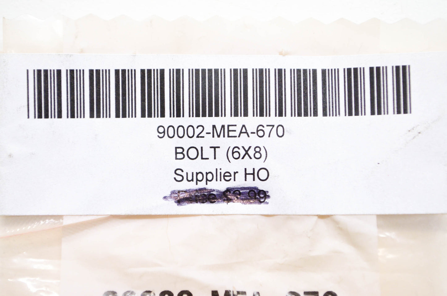 OEM Honda 90002-MEA-670 Bolt (6X8) NOS