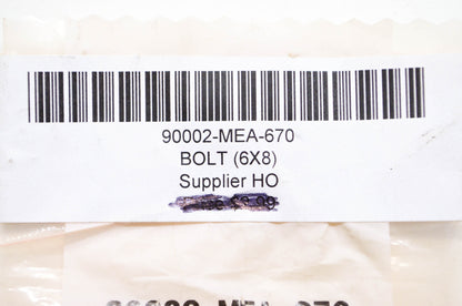 OEM Honda 90002-MEA-670 Bolt (6X8) NOS