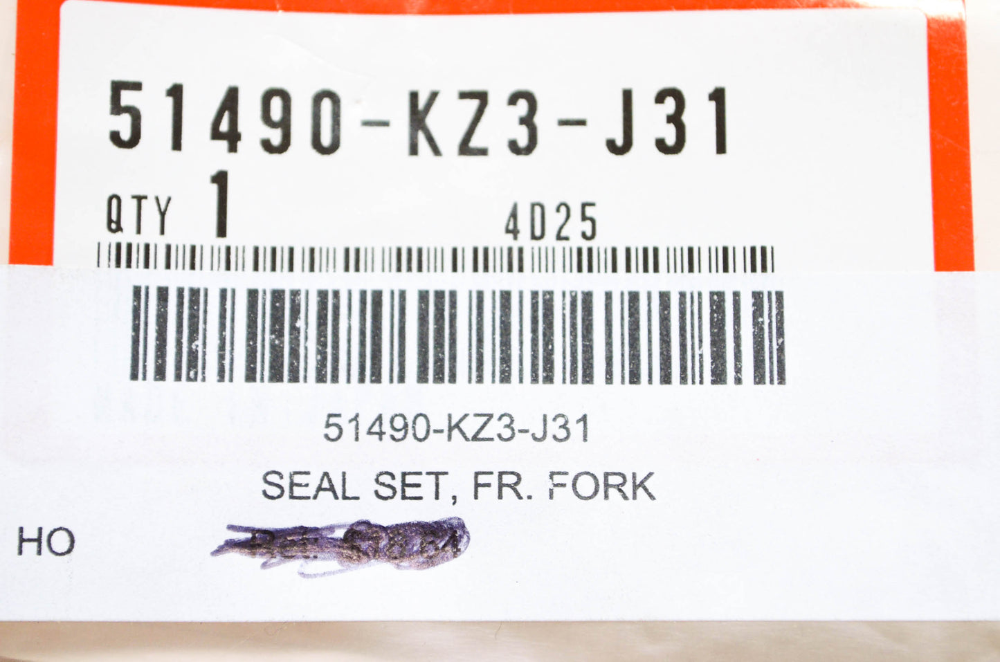OEM Honda 51490-KZ3-J31 Front Fork Seal Set NOS