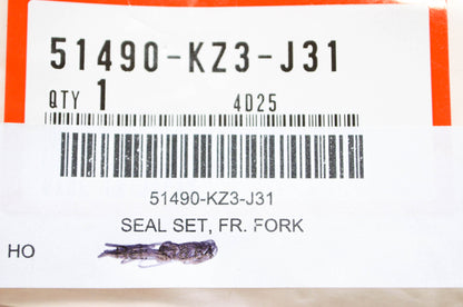 OEM Honda 51490-KZ3-J31 Front Fork Seal Set NOS