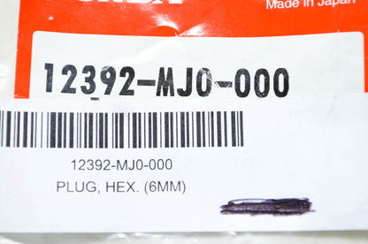 New OEM Honda 6MM Hex Plug NOS