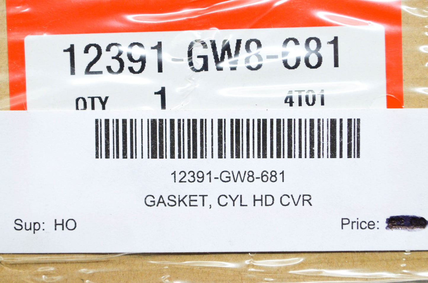 OEM Honda 12391-GW8-681 Cylinder Head Cover Gasket NOS