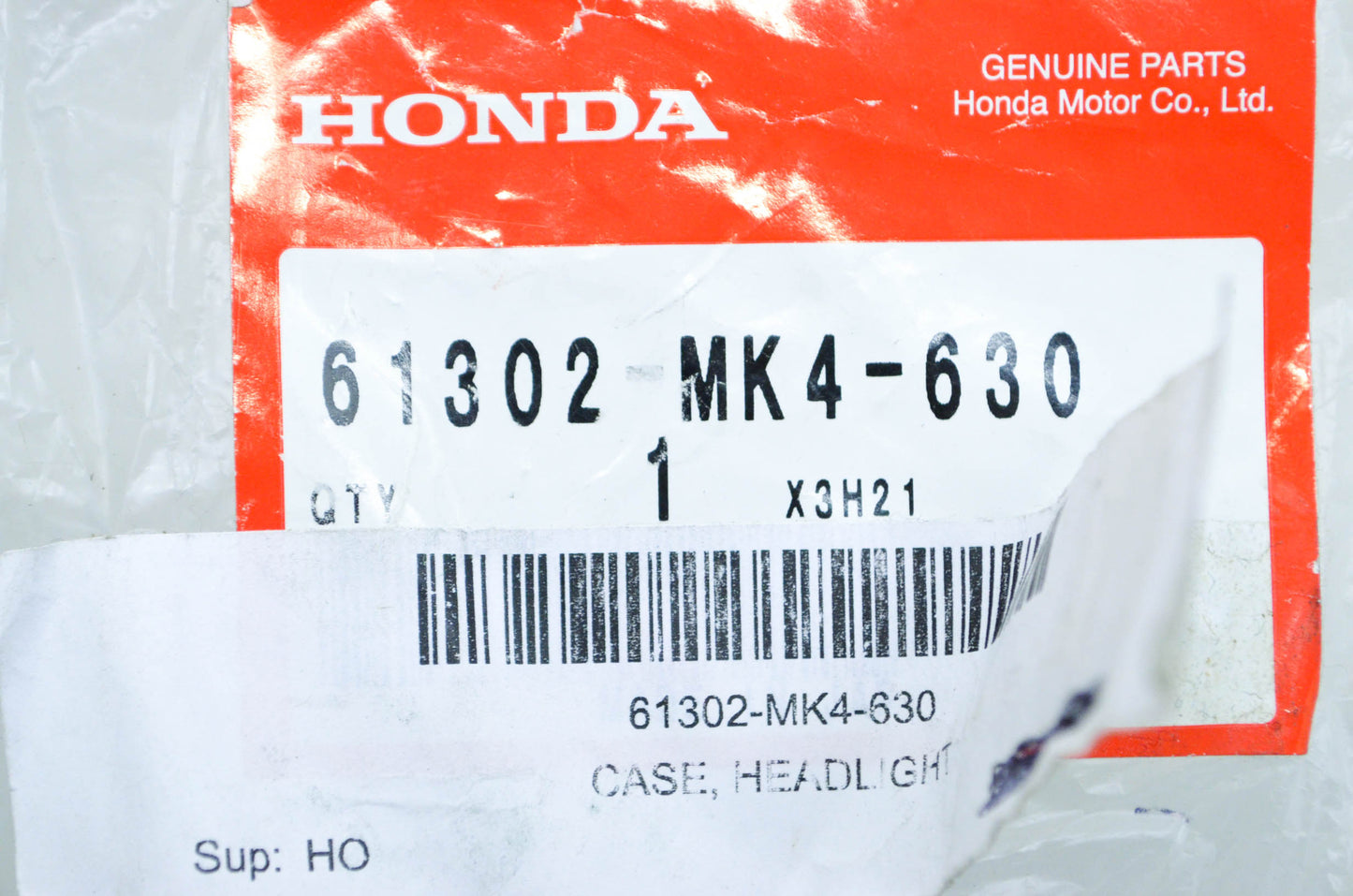 OEM Honda 61302-MK4-630 Headlight Case NOS
