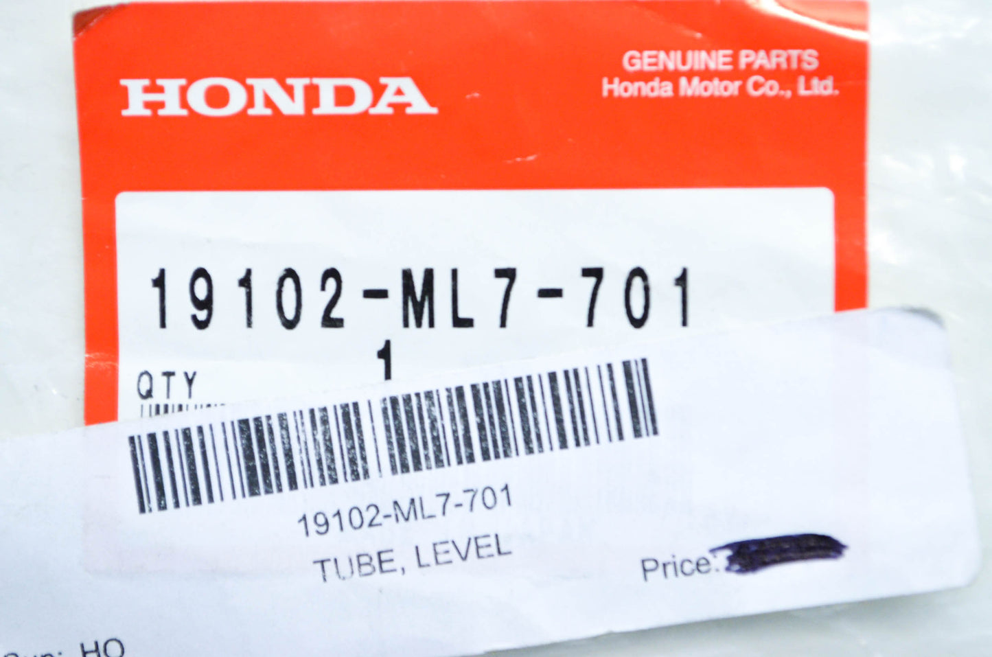 OEM Honda 19102-ML7-701 Level Tube NOS