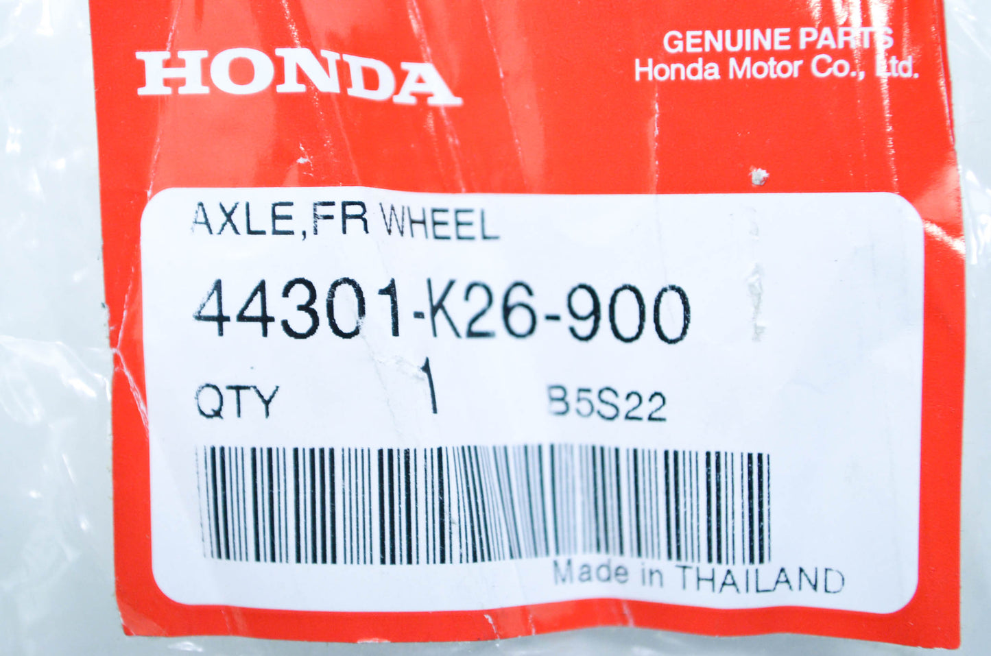 Front Wheel Axle NOS