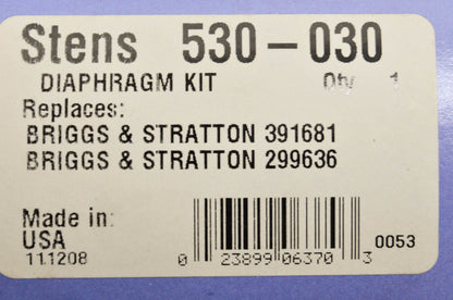 New Stens Diaphragm Kit NOS