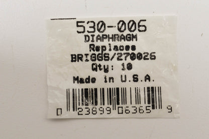 Stens 530-006 Fuel Pump Diaphragm 270026 NOS