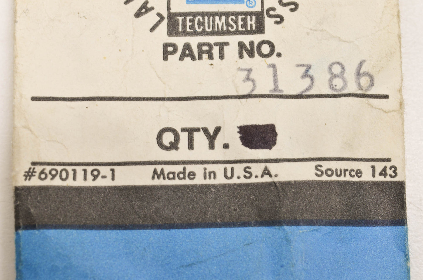 New OEM Tecumseh 31386, 490-201 Governor Spring NOS